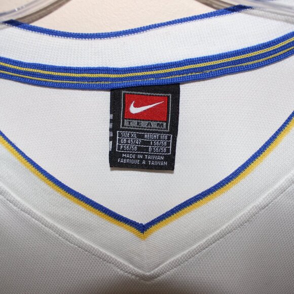 Nike LEEDS UNITED 2000-02 home football shirt long sleeve jersey XL Strongbow - Picture 6 of 16